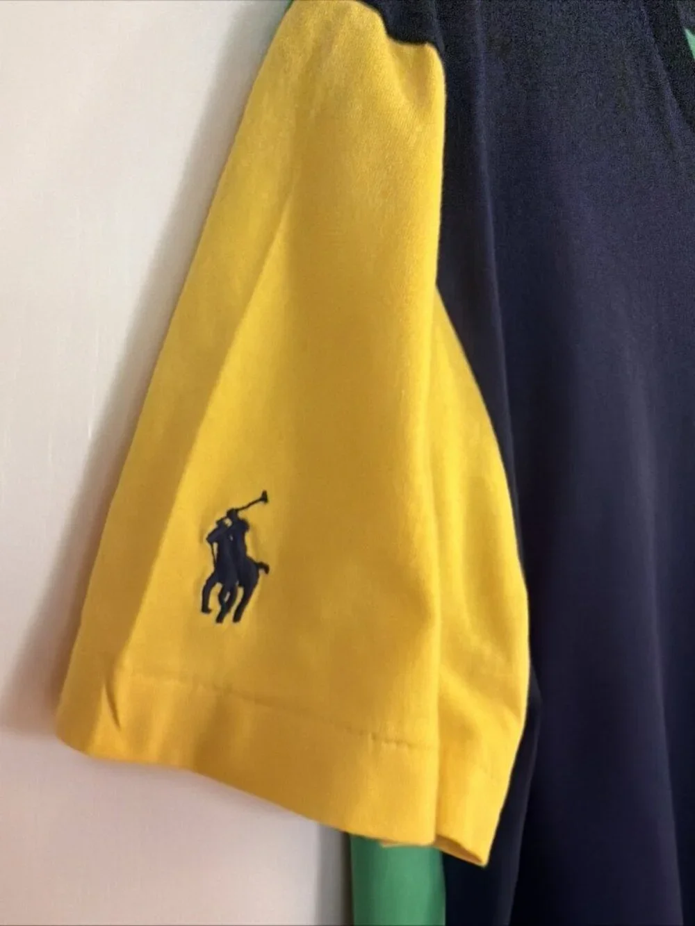 Polo Ralph Lauren T-Shirt Mens Medium Multi Colorblock Classic Fit Cotton Tee